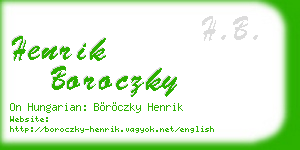henrik boroczky business card